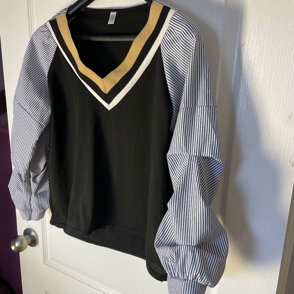 Size L Color Block Blouse - Picture 2 of 12